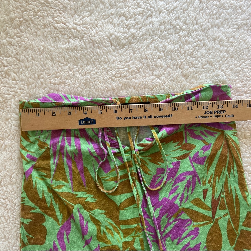 Zara Maxi Skirt Cover Up Tropical Print Linen Blend Womens Size XS NWT - Picture 11 of 11